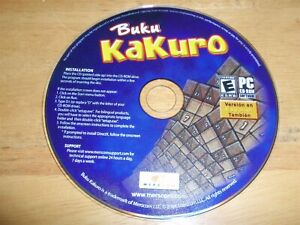 Buku Kakuro PC CD-ROM 2006 Merscom puzzle game for Windows 98/Me/2000/XP