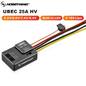 HOBBYWING UBEC 25A 5.2V/6.0V/8.4V LED For RC Helicopters Fixed-wing Aircraft - Picture 1 of 14