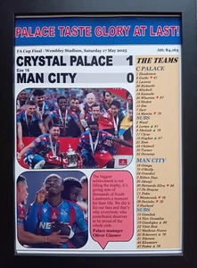 Crystal Palace 1 Man City 0 | 2025 FA Cup Finale | Souvenir Print Poster Geschenk - Bild 1 von 5