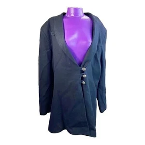 Abrigo militar Red River Collection vintage Pioneer Wear mezcla lana negro 16 - Imagen 1 de 11