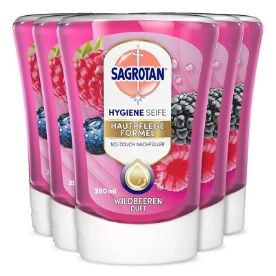Sagrotan No-Touch Nachfüller Wildbeeren auto Seifenspender Handseife 5 x 250 ml - Bild 1 von 4