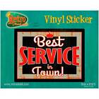 Best Service in Town Rectangle Garage Sticker Car and Laptop Art 4.4 x 3.4
