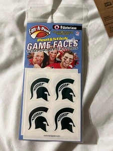 Fan-A-Peel Spiel Gesichter Michigan State MSU Spartans Peel & Stick Tattoo - Bild 1 von 9