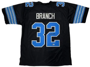 BRIAN BRANCH Signed DETROIT LIONS Black Jersey BAS WITNESS COA XL - Picture 1 of 4