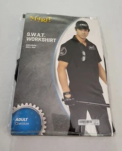 Spirit Halloween Swat Workshirt w/Hat NEW Adult Medium - Picture 1 of 2