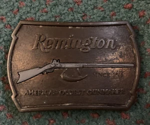 1976 REMINGTON 1816 FLINTLOCK RIFLE GUN & FIREARM GÜRTELSCHNALLE MADE in USA - Bild 1 von 5