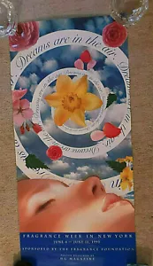 Fragrance Week NY Dreams Are in the Air Poster 1993 Fragrance Foundation NF - Foto 1 di 6