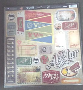 Libro de recortes de 12" 25p vintage aglomerado Prima equipo de béisbol deporte fútbol americano deportivo All Star - Imagen 1 de 1