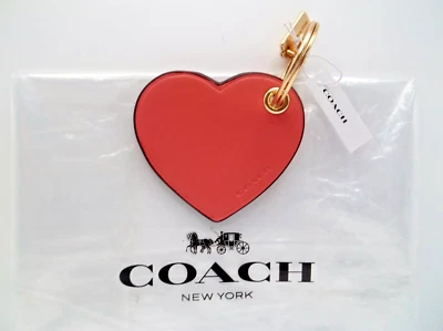 蔻驰 ❤ 女式皮革心形包钱包小饰品金色塔菲色全新带标签 CF155 — 第 1/4 张图片