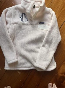 Patagonia White Fleece Girls Size 10 - Picture 1 of 3
