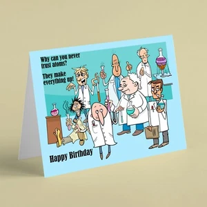 Crazy scientists humour birthday card suitable for husband dad family friend - Picture 1 of 1