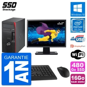 PC tour Fujitsu P557 MT Bildschirm 22 " Intel G4400 RAM 16Go SSD 480Go Windows - Bild 1 von 8