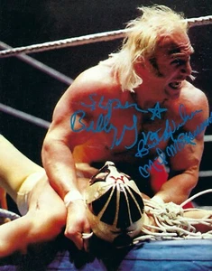 M3751  Superstar Graham  Mil Mascaras   signed vintage Wrestling Photo w/COA - Picture 1 of 4