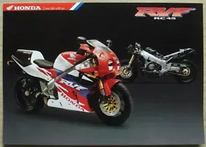 HONDA RVF RC45 750cc MOTORCYCLE Sales Specification Leaflet c1994 #HM1-BR720/993 - Picture 1 of 2