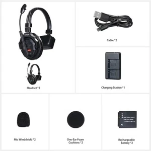 SYNCO Xtalk X2 Wireless Intercom System 2.4G Communication Headset With Battery - Picture 1 of 12