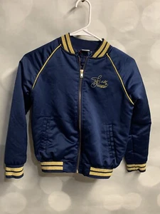 Disney Princess Beauty & the Beast Belle Satin Bomber Jacket Girls Size Medium - Picture 1 of 7