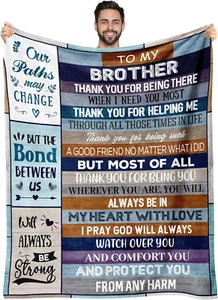 Fathers Day Blanket Gifts for Brother, Brother Gifts from Sister, Brother Birthd - Picture 1 of 6