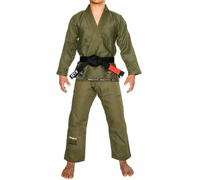 Fuji Suparaito Super Lightweight Mens Brazilian Jiu-Jitsu BJJ Gi - Army Green - Image 1 of 4