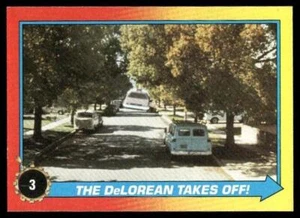 1989 Topps Regreso al Futuro Parte II #3 ¡El DeLorean despega! NM+ - Imagen 1 de 2