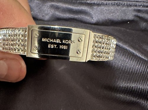 Bracciale Cristallo Argento Michael Kors Taglia 8 Pollici