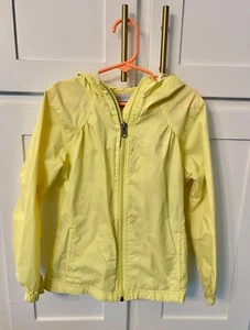 Columbia Girl Youth Size XS (6/6x) Waterproof Hooded Rain Jacket Pastel Yellow - Picture 1 of 9