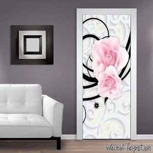 Türtapeten Selbstklebende Wandbild Tür Poster 3D Rosen Stilvolle Einfa 1507 - Bild 1 von 2