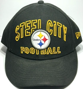 Pittsburgh Steelers Steel City Football NFL New Era Hat 7 5/8 Fitted Cap Used - Picture 1 of 17