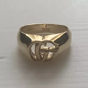 GUCCI GG Marmont Ring 18CT Yellow Gold, New w/ box & Pouch, SIZE UK S / 12 - Picture 1 of 12