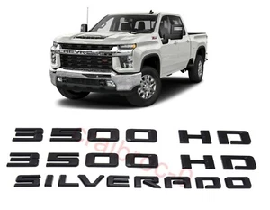 3pcs Black 2019-2023 Chevrolet Silverado 3500 HD Emblem Badge Kit OEM 84806917 - Bild 1 von 9