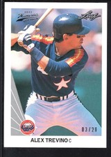ALEX TREVINO 2012 LEAF MEMORIES 1990 BUY BACK SILVER  #432 ASTROS SP #03/20
