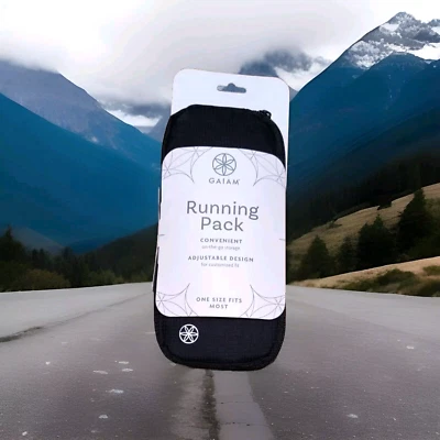 Nuevo Gaiam Paquete para Correr Activo Fitness Caminar Cinturón Bolsa Ajustable Unisex Negro Foto 1 de 4