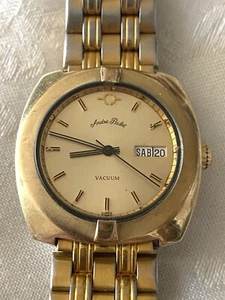 Vintage Andre Pailet Vacuum Automatic Swiss Armbanduhr 18k Goldkappe Top - Bild 1 von 7