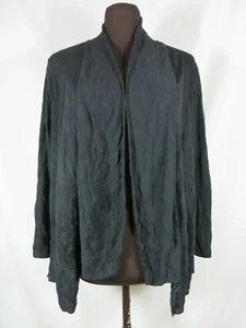 Apropos Nomadic Traders Black Open Front Cardigan Adjust Slvs Asymmetric Hem Med - Picture 1 of 12