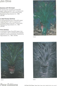 Jim Dine Strelizia... Hoja de catálogo Pace Editions 1981 - Imagen 1 de 1