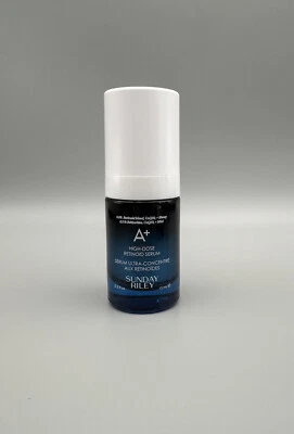 Suero retinoide dosis alta Sunday Riley A+ 0,5 oz 15 ml tratamiento nocturno con retinol nuevo sin caja Foto 1 de 3
