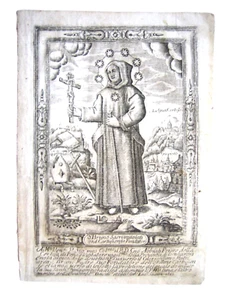 XILOGRAFIA 1683 S. BRUNO FONDATORE ORD CISTERCENSE GRAN CERTOSA CHARTREUSE - Foto 1 di 4