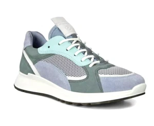 ECCO ST.1 Lace Up Sneaker Women's 9 (40 EU) Blue White Concrete Outdoor Active - Picture 1 of 15