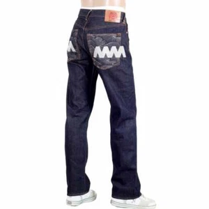 RMC Martin Ksohoh x 4A LIKE BLACK silber bestickt Denim Jeans REDM3785 - Bild 1 von 4