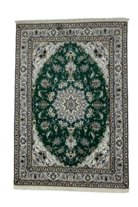 Magnifico Tappeto Persiano Nain con Seta (244 X 168 CM) Tappeto Orientale Nuovo - Bild 1 von 9