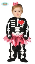GUIRCA Costume vestito scheletro baby halloween bambina mod. 8765_
