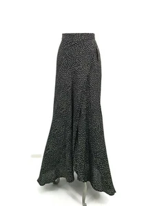 New Flynn Skye Wrap It Up Maxi Skirt Womens XS Black White Dots Rayon - Picture 1 of 6