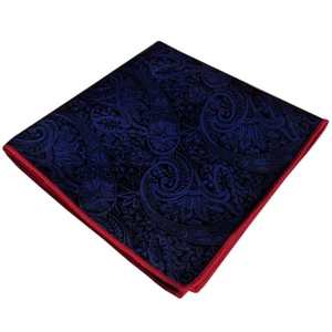 Paisley-Einstecktuch schwarz & dunkelblau - Bild 1 von 1