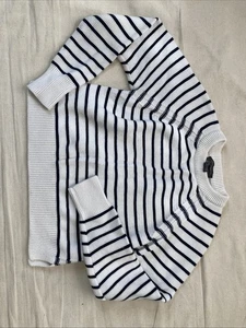 Sweater Cropped French Connection Striped Cotton Black and S - Picture 1 of 4