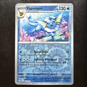 Vaporeon Reverse Holo 022/131 Prismatic Evolutions English Pokemon Card - Picture 1 of 3