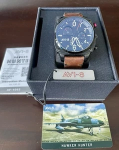 AVI-8 Hawker Hunter Retrograde Chronograph Charcoal Ember Brown Watch - Used - Picture 1 of 3