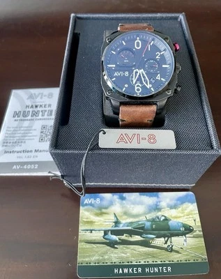 AVI-8 Hawker Hunter Retrograde Chronograph Charcoal Ember Brown Watch - Used - Image 1 of 3