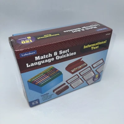 Lakeshore Match & Sort Language Quickies Informational Reading Text Cards - Image 1 of 4