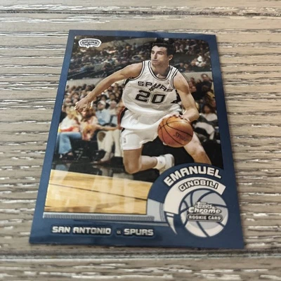2002-03 Topps Chrome Manu Ginobili Rookie #124 Spurs English - Image 1 of 2