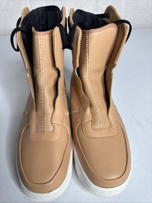Women's NIKE AF1 Air Force 1 Rebel XX Praline Tan Black High Top Sneaker 8.5 - Image 1 of 4