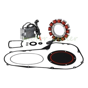 Stator+Regulator+Gasket For Harley Custom Vehicle Ops Dyna Super Glide 2 99-2000 - Picture 1 of 10